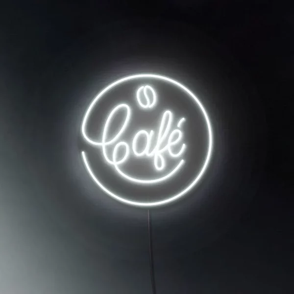 Cartel neón led Café