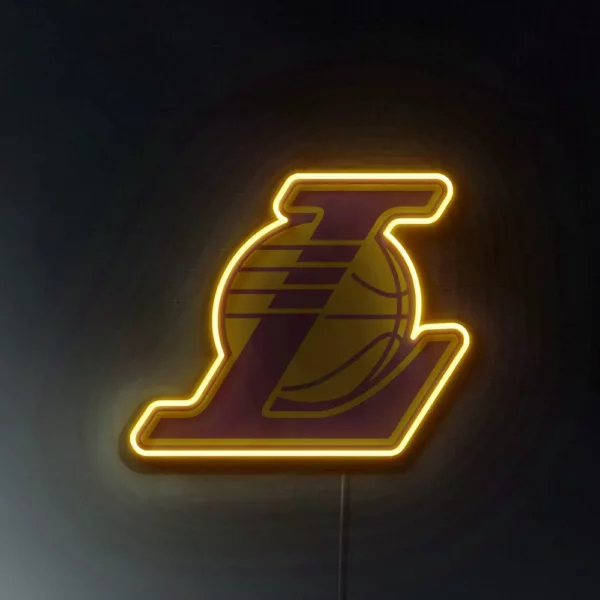 cartel de neon led del logo de los Lakers