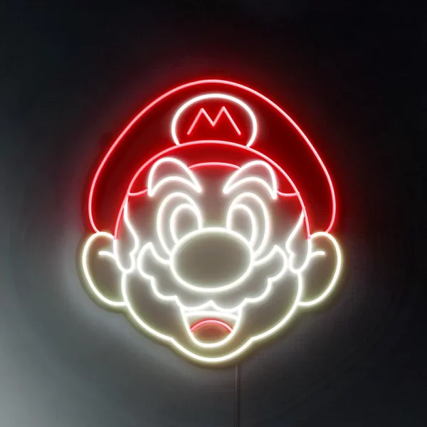 Cartel de Neón Led - Mario Bros