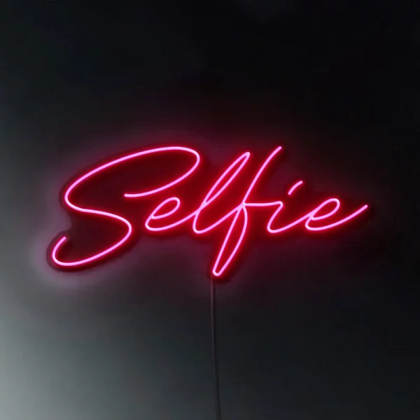 Cartel neón led Selfie
